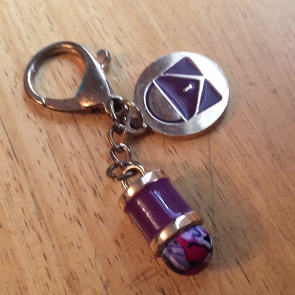 Purple Purse Keychain or bag charm pre-owned - Picture 1 of 4